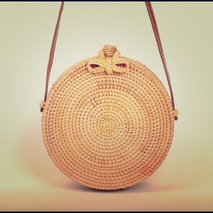 Restocking soon.Round Straw Crossbody Bohemian Bag